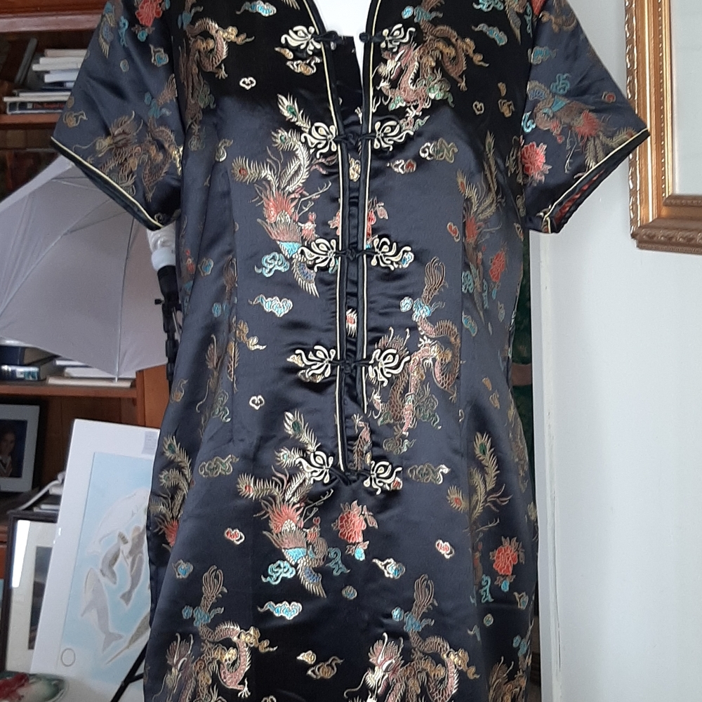 Tangyi satin dress full length nwot